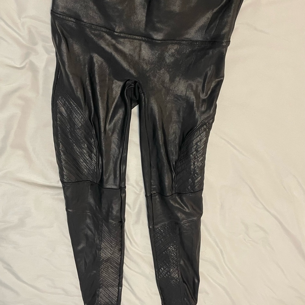 SPANX moto faux leather leggings